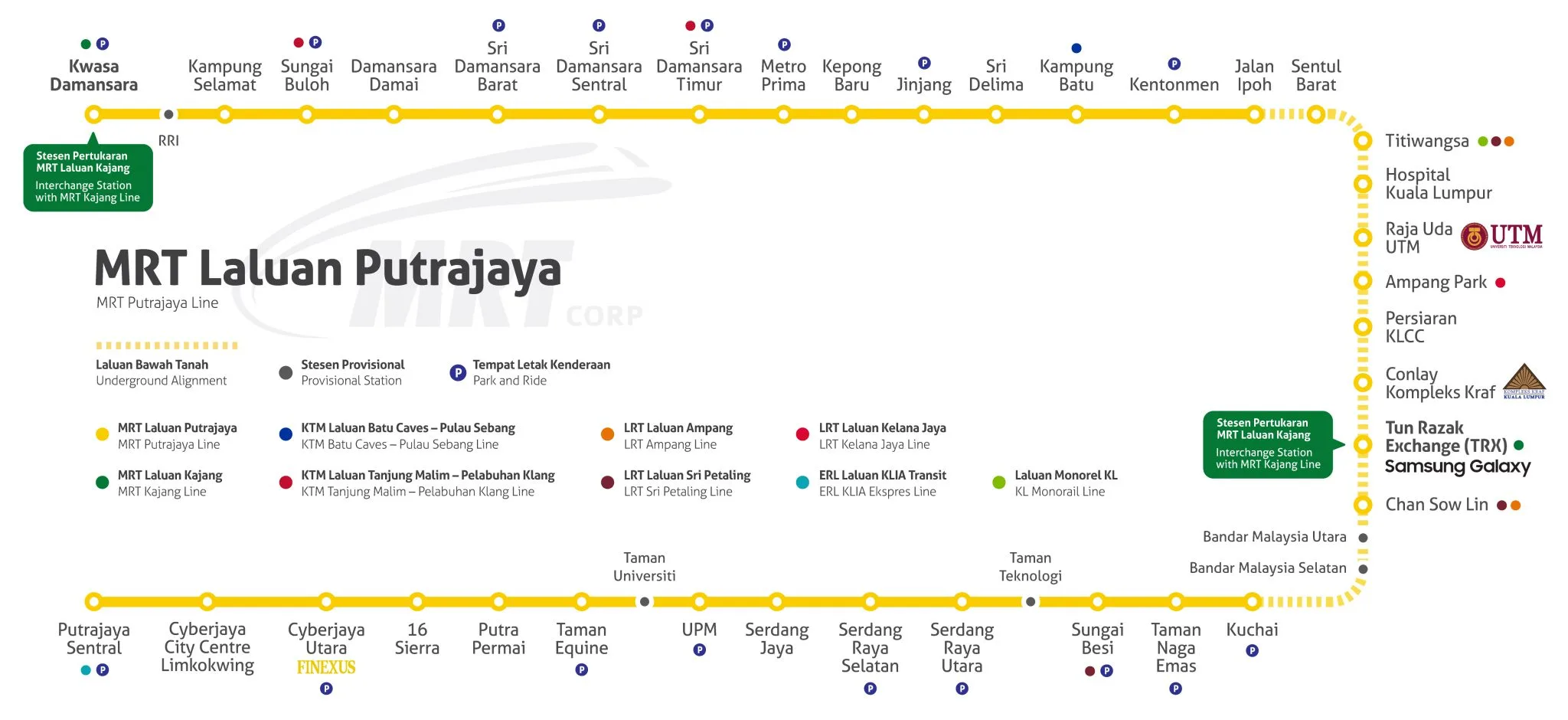 MRT Putrajaya Line Alignment Map AUG2024 1 1 2048x940 1
